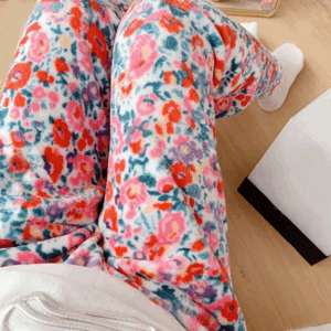 플로랄 꽃무늬 플라워 극세사 파자마 홈웨어 잠옷 이지웨어 따수운 수면바지