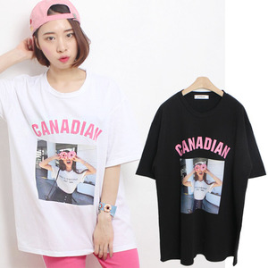 canadian 박시 면티